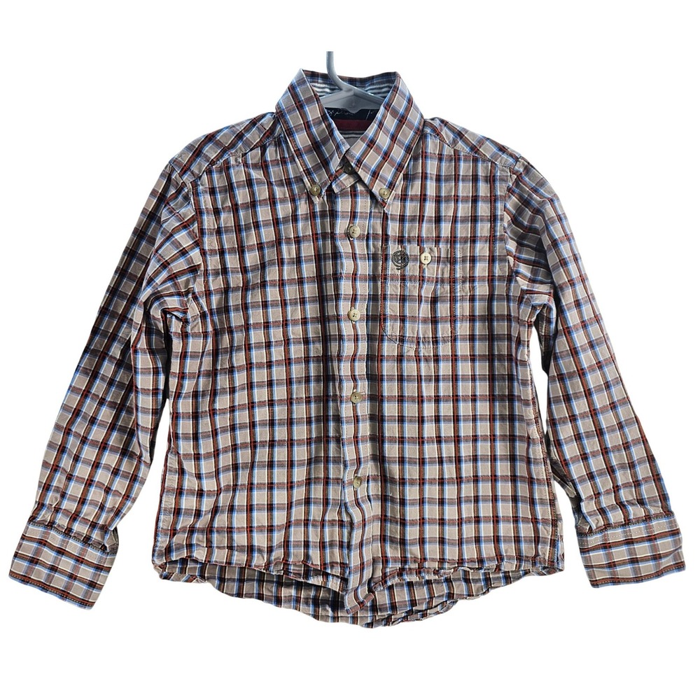 Wrangler George Strait Cowboy Cut Collection Plaid Long Sleeve Button Down Small